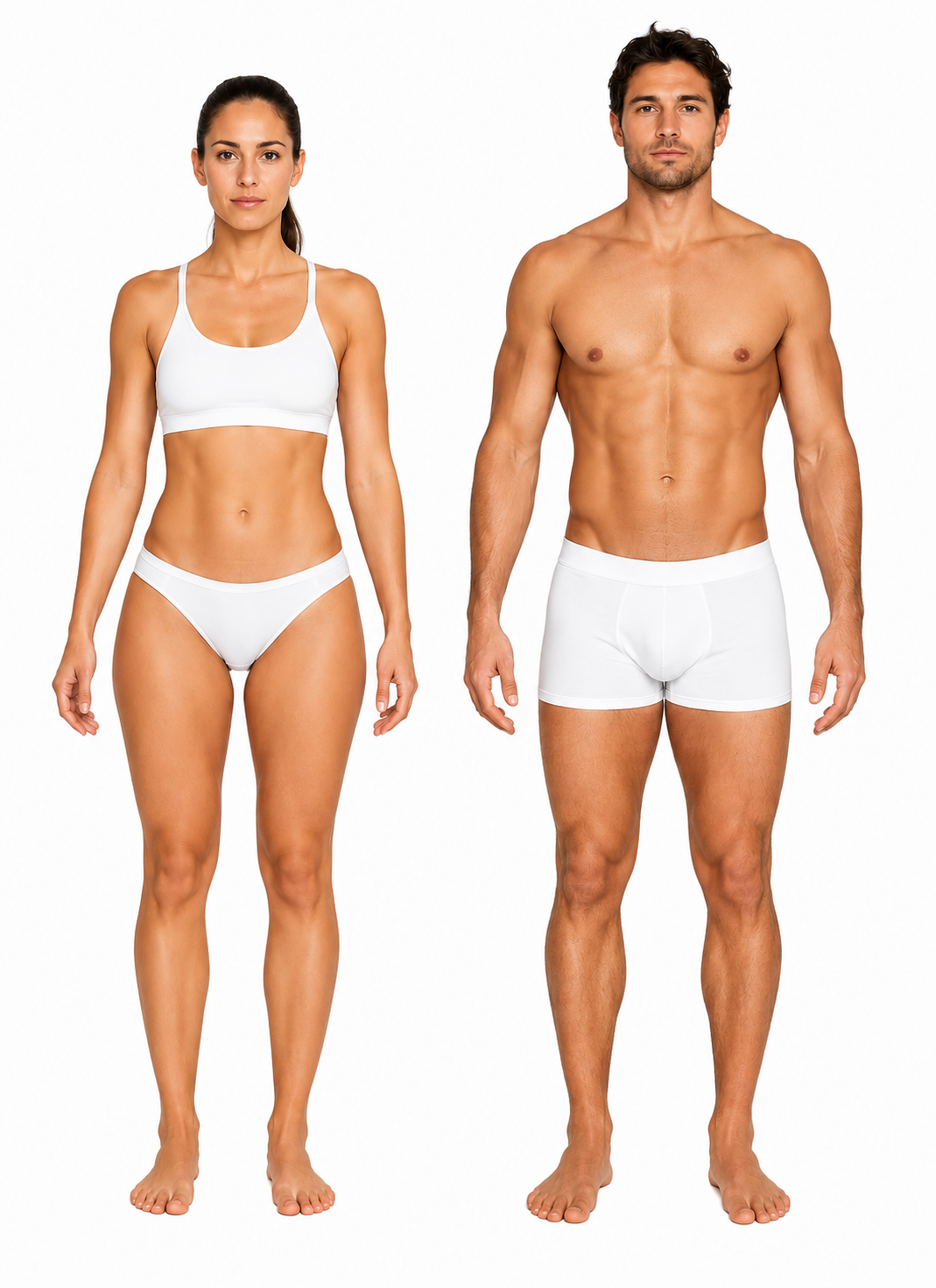Körperzonen dauerhafte Haarentfernung Berlin Skinlifter Aesthetics — Frau und Mann frontal